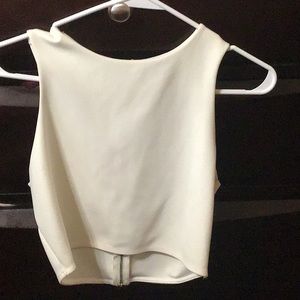 White tank top with a pink skirt